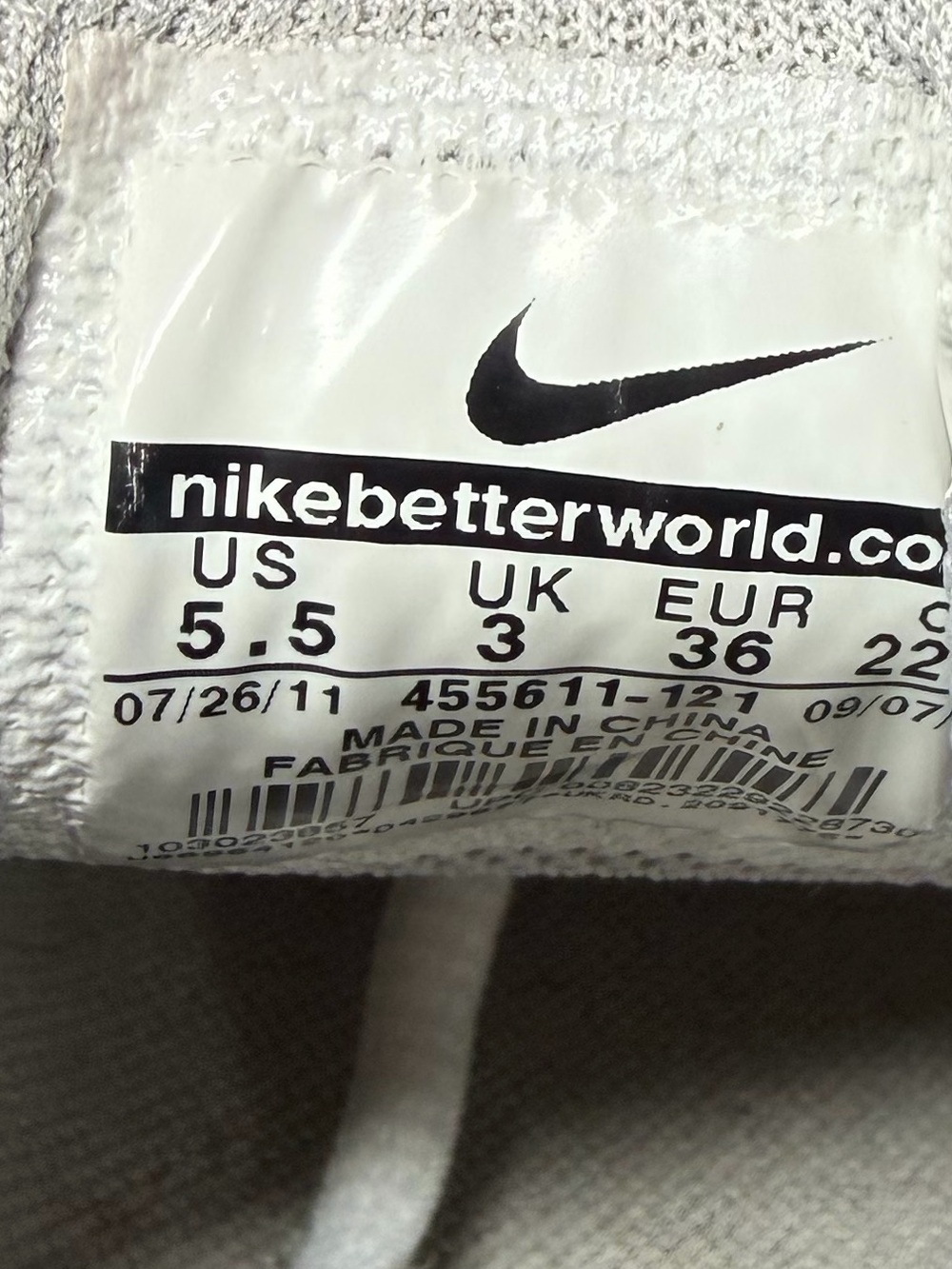 Nike Women's White & Light Gray Athletic Shox Sneakers Sz. 5.5 - Picture 6 of 6